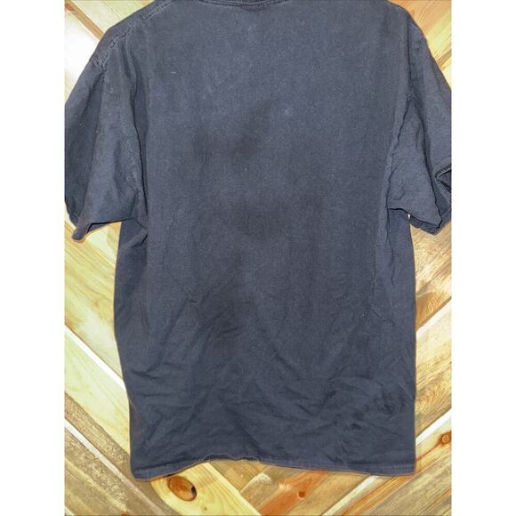 VTG L Dripping Neon Skull Black T-Shirt Street wear Gothic Y2K - Picture 4 of 4